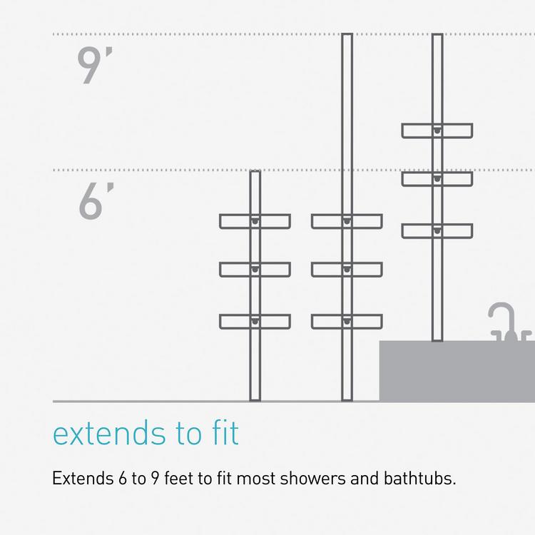 simplehuman, Adjustable Shower Caddy - Zola