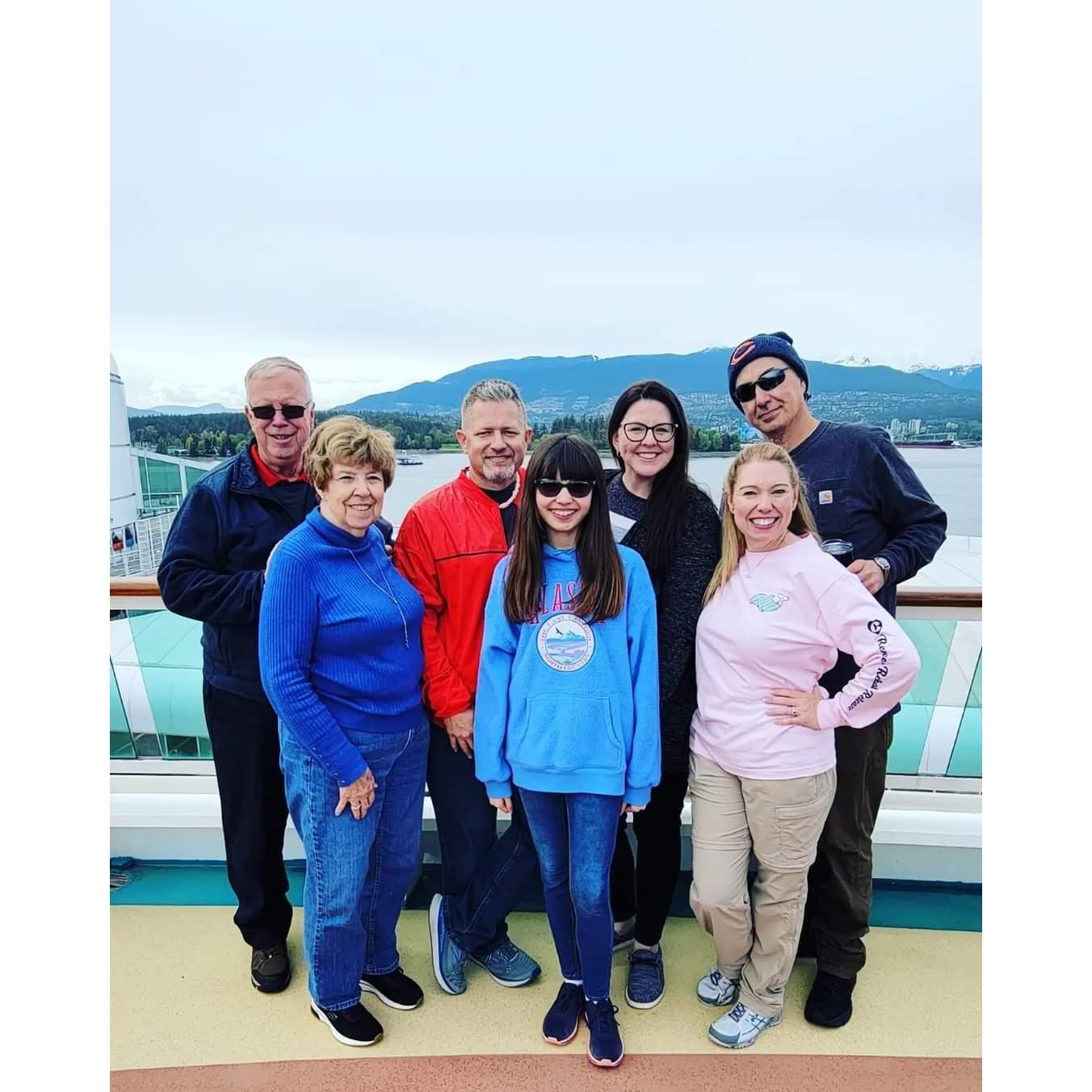 We just got on the ship in Vancouver, Canada. We are off on a great adventure!