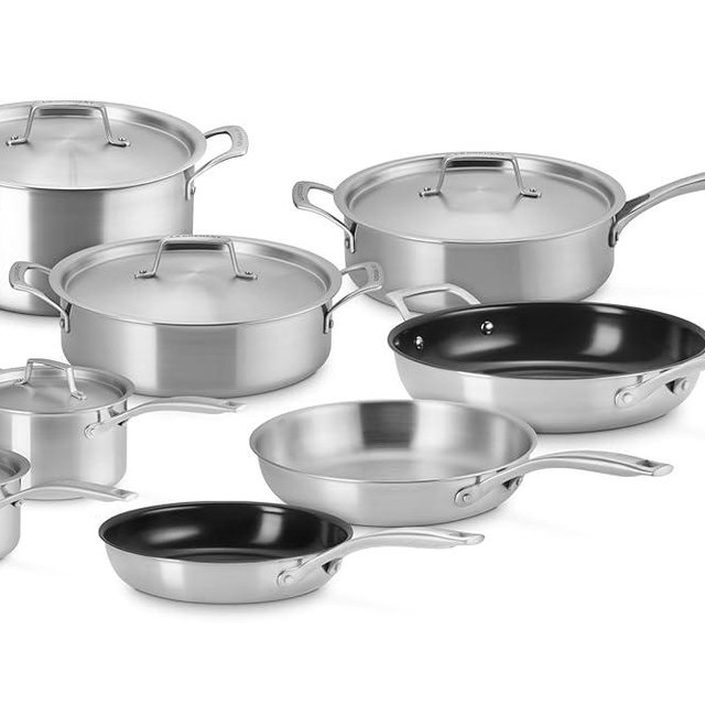 Le Creuset Essential Stainless Steel 13 Piece Cookware Set