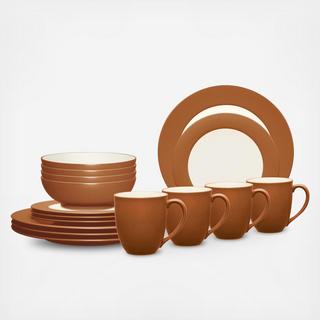 Colorwave Rim 16-Piece Dinnerware Set, Service for 4