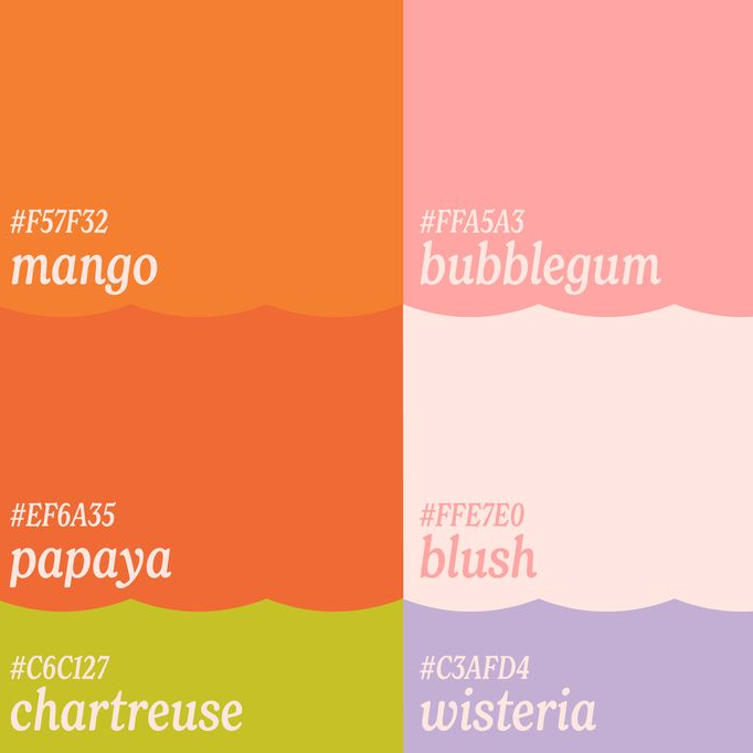 Here is another color palette example for attire!
