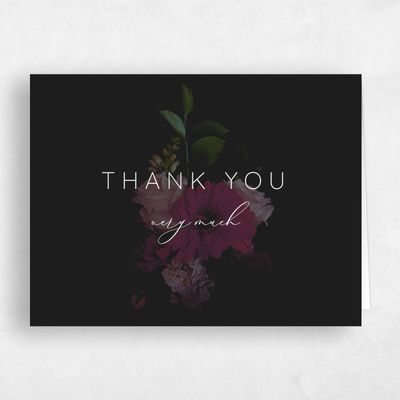Black Spring Wedding Thank You - Kylan Landscape