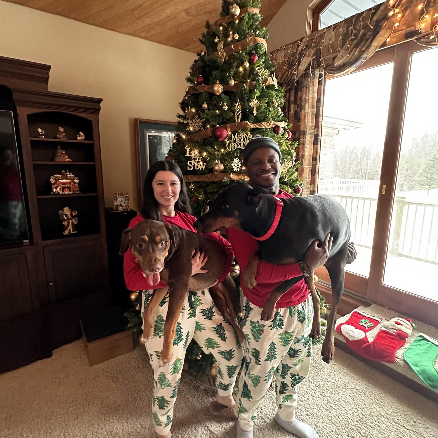 Our pups Remi and Rose! 
Christmas 2022