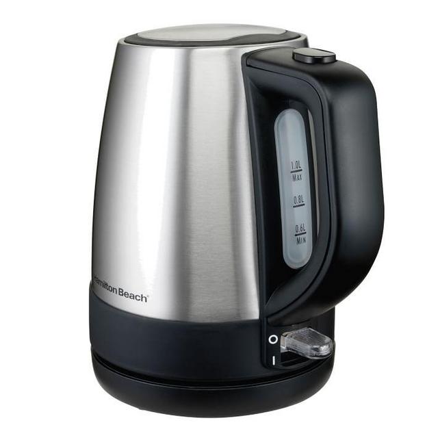 Hamilton Beach Stainless Steel 1L Electric Kettle, Black