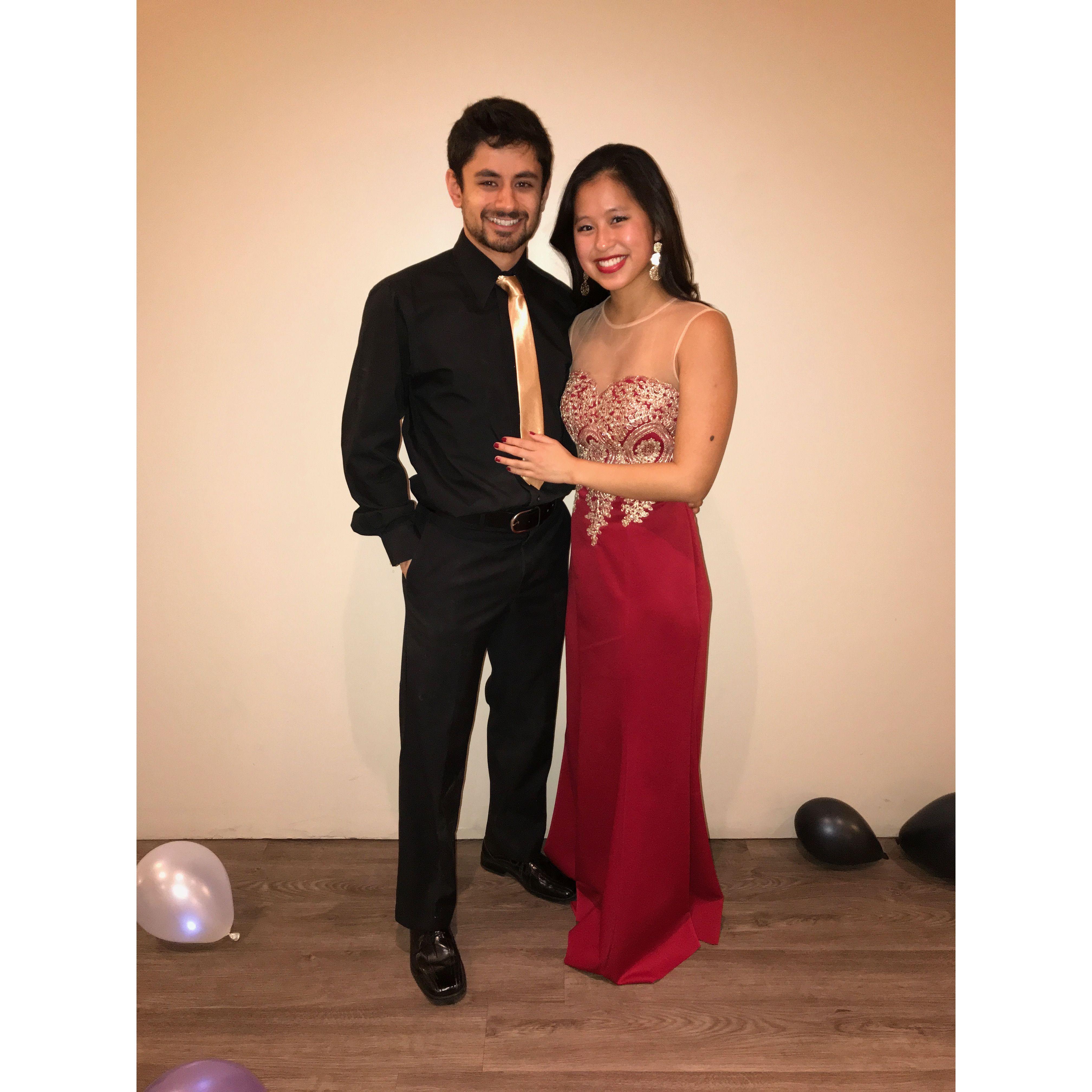 2018 - Amanda's pharmacy school ball dance. Next time she'll be in red will be May 18, 2024!