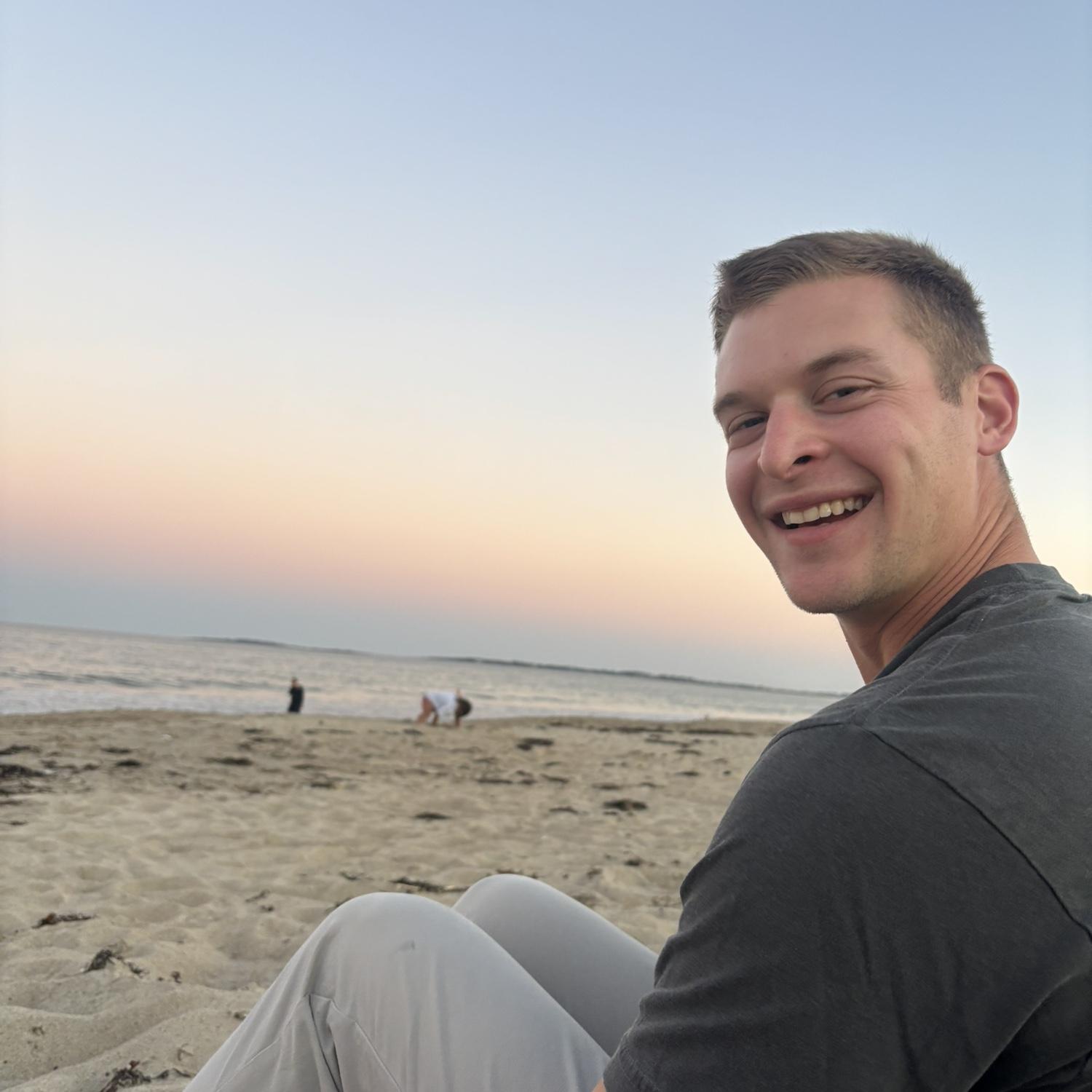 Dan at our favorite beach spot