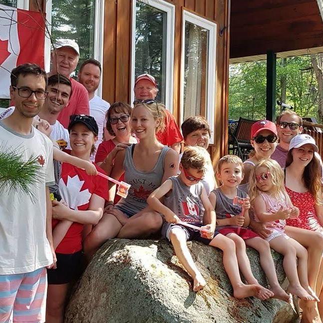 Trevor's first appearance in the family rock pictures at the cottage. 
-July 1, 2018-