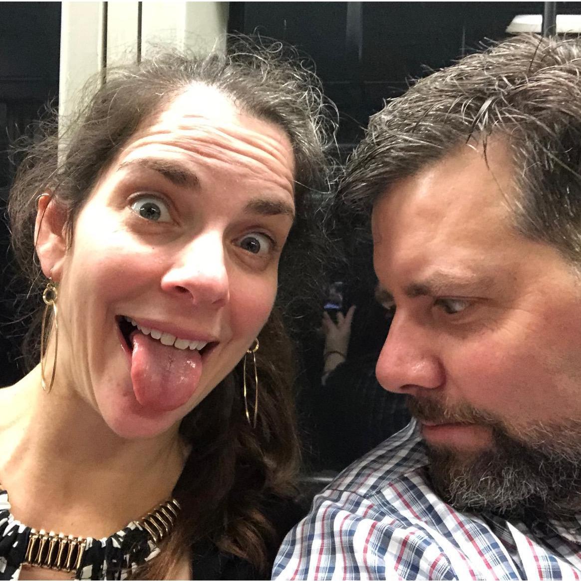 Riding the T to our fancy anniversary dinner