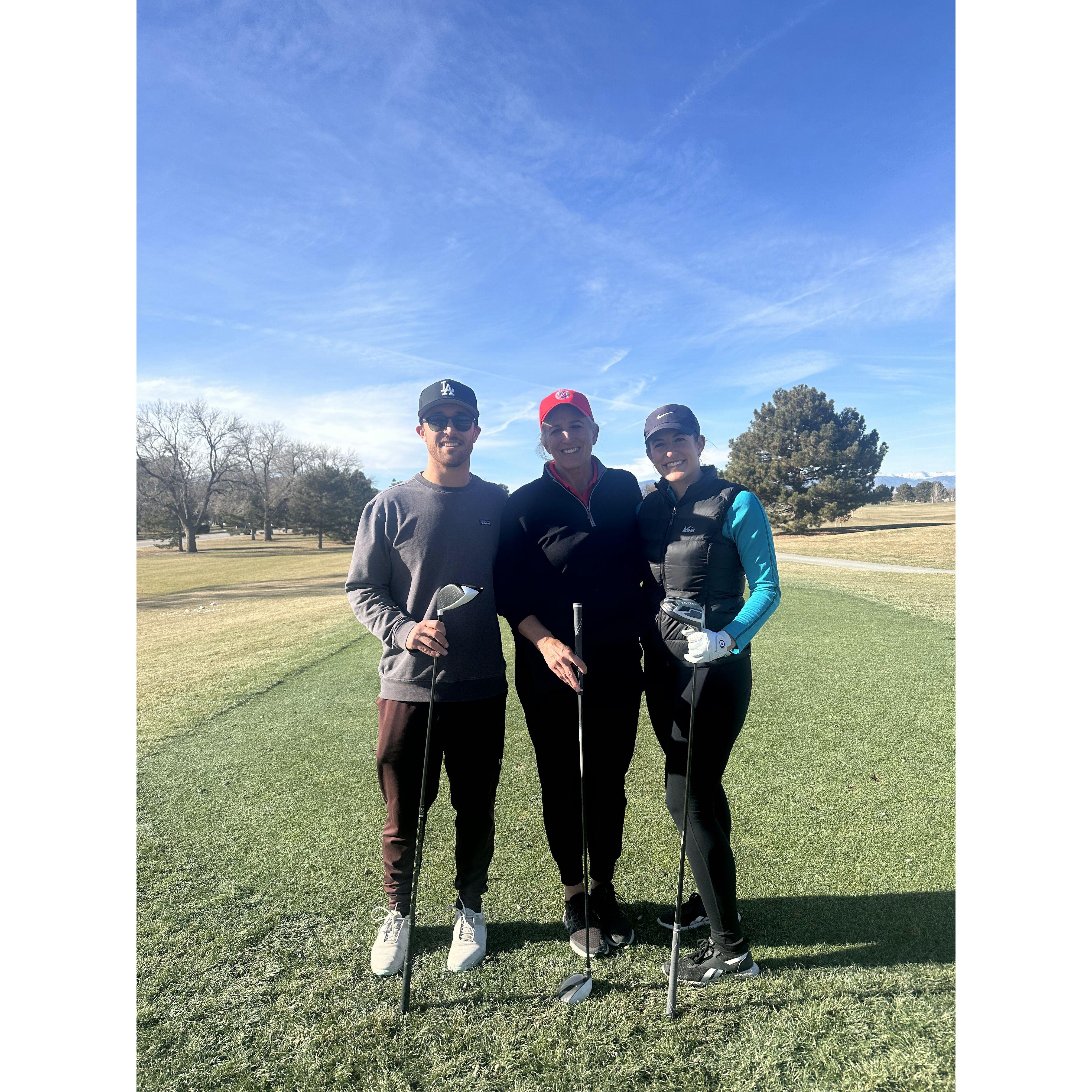 Golfing with Sarah's mom
