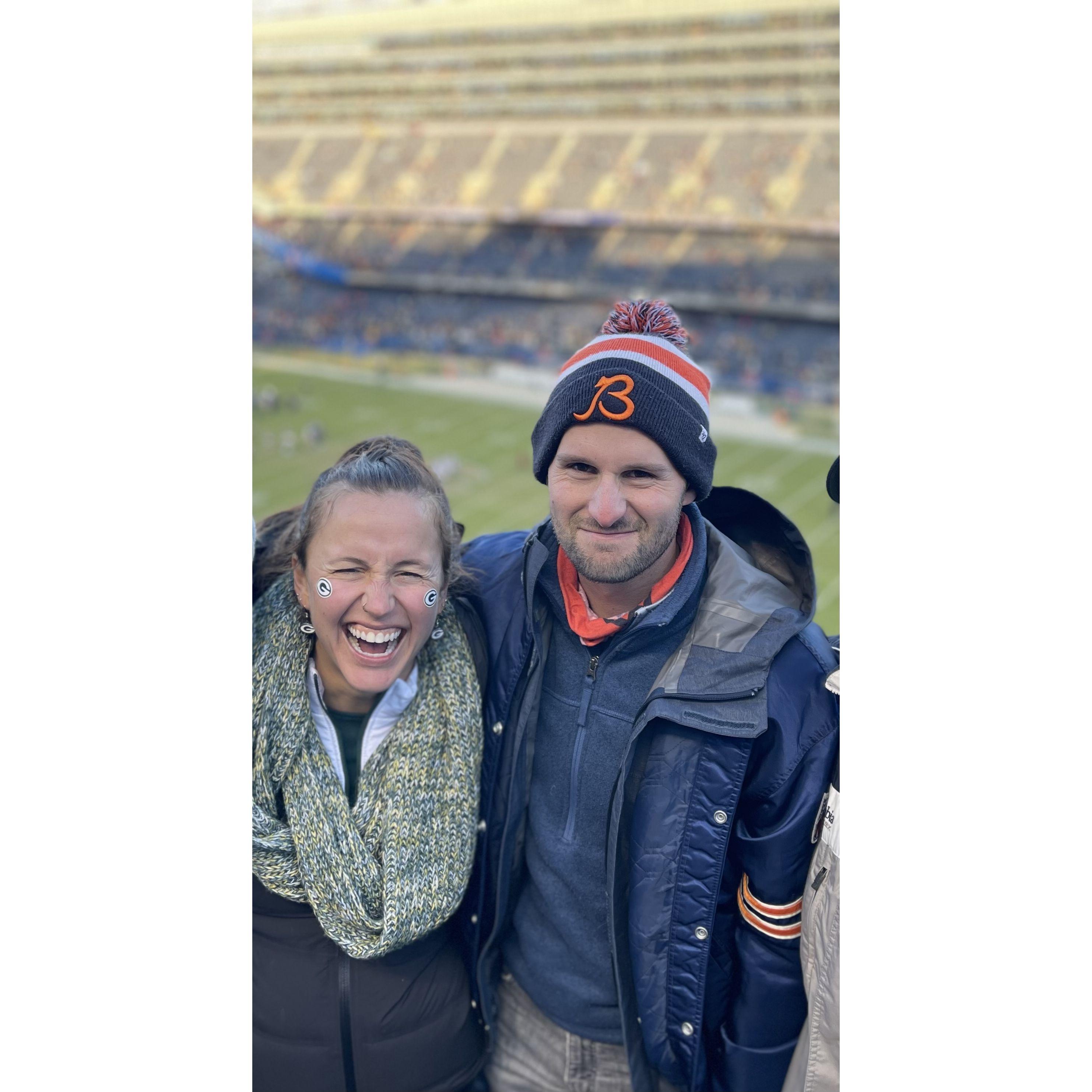 BEST PICTURE BY FAR WAS TAKEN WHEN THE PACKERS BEAT THE BEARS AFTER BOBBY SPENT THE ENTIRE GAME TALKING SMACK. HIS FACE SAYS IT ALL.  GO PACK GO
