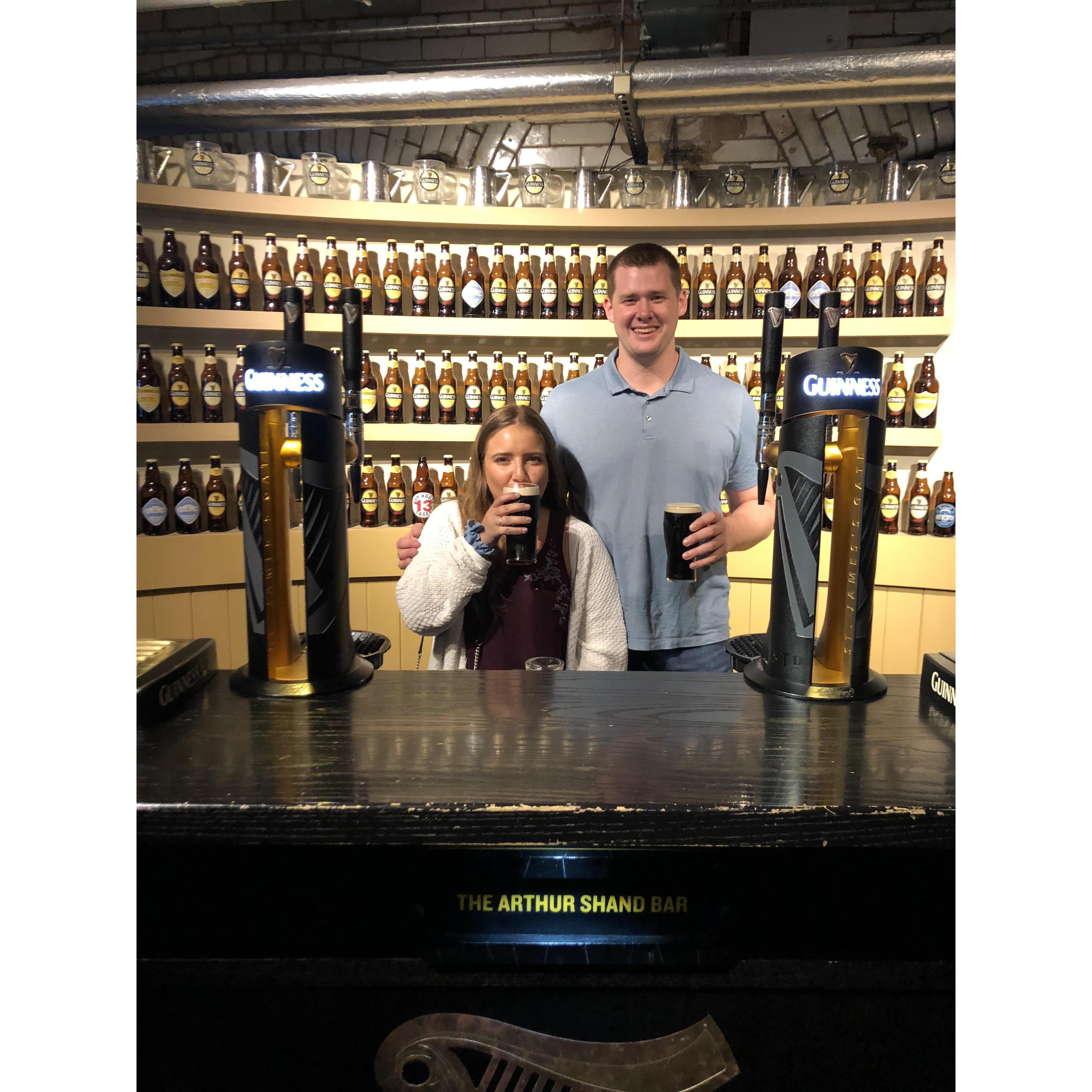 In Ireland drinking Guiness