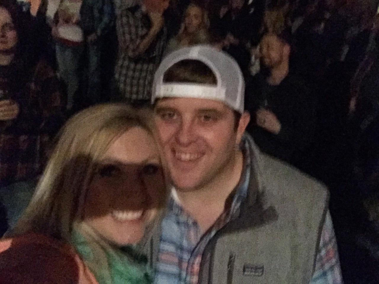 The first picture ever taken together and you can't see Kaley's face.........