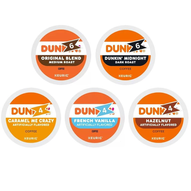 Variety Pack Sampler of K-Cups Coffee Pods—Original, Dark, Caramel, Hazelnut & French Vanilla Coffee—for Keurig Brewers— (24 Count)