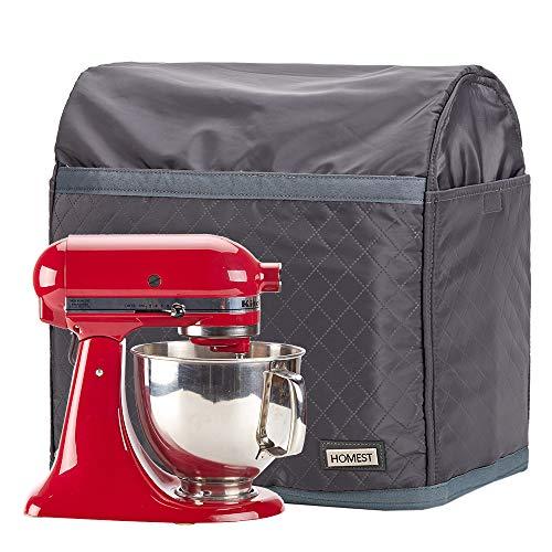 HOMEST Stand Mixer Quilted Dust Cover with Pockets Compatible with  KitchenAid 6/7/8 Quart Bowl Lift, Grey (Patent Design)