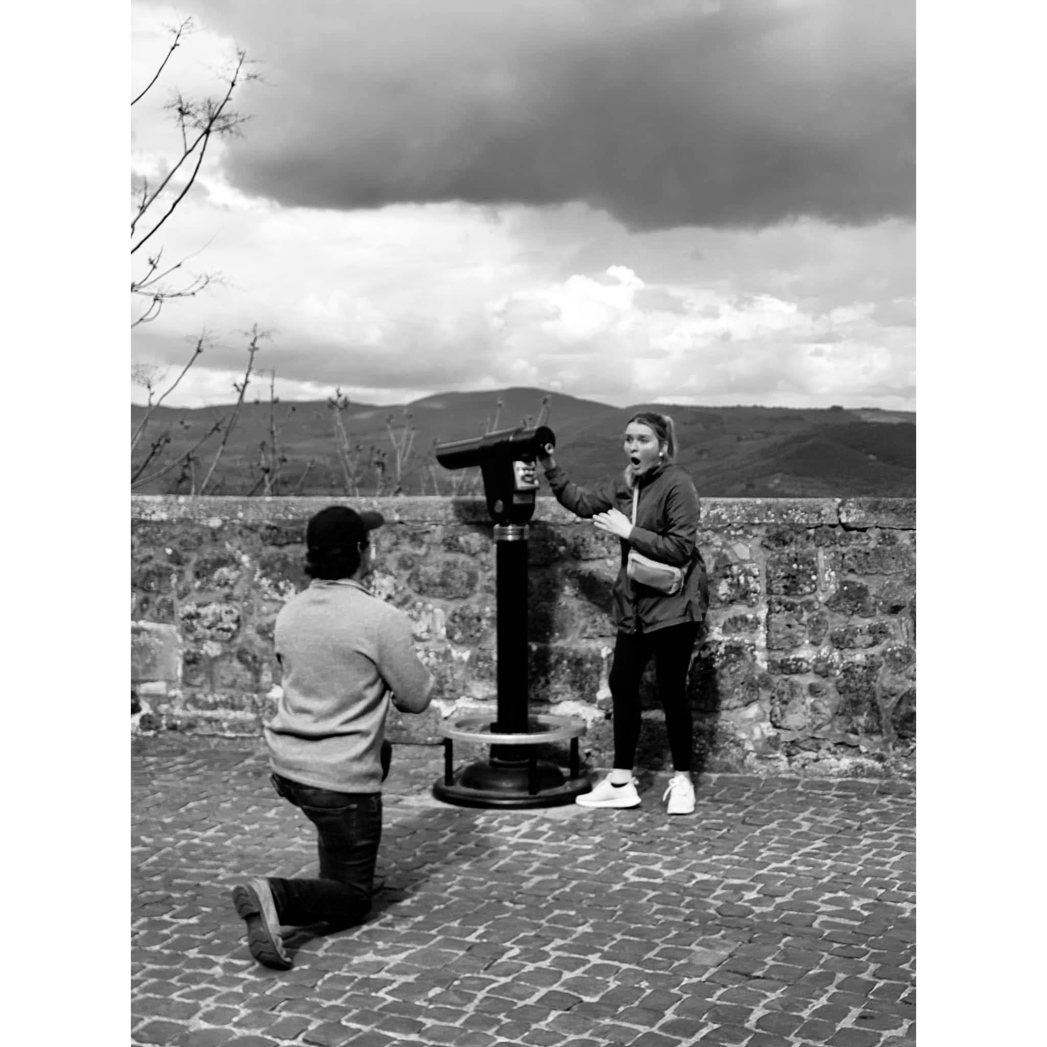 The Proposal! Hayden proposed to Haley at St. Patrick's Well in Orvieto, Italy on April 19th, 2023. She said "Yes!"