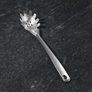 Crate and Barrel Brushed Stainless Steel Pasta Spoon