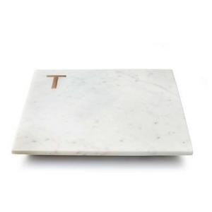 White Marble Monogram Boards, T