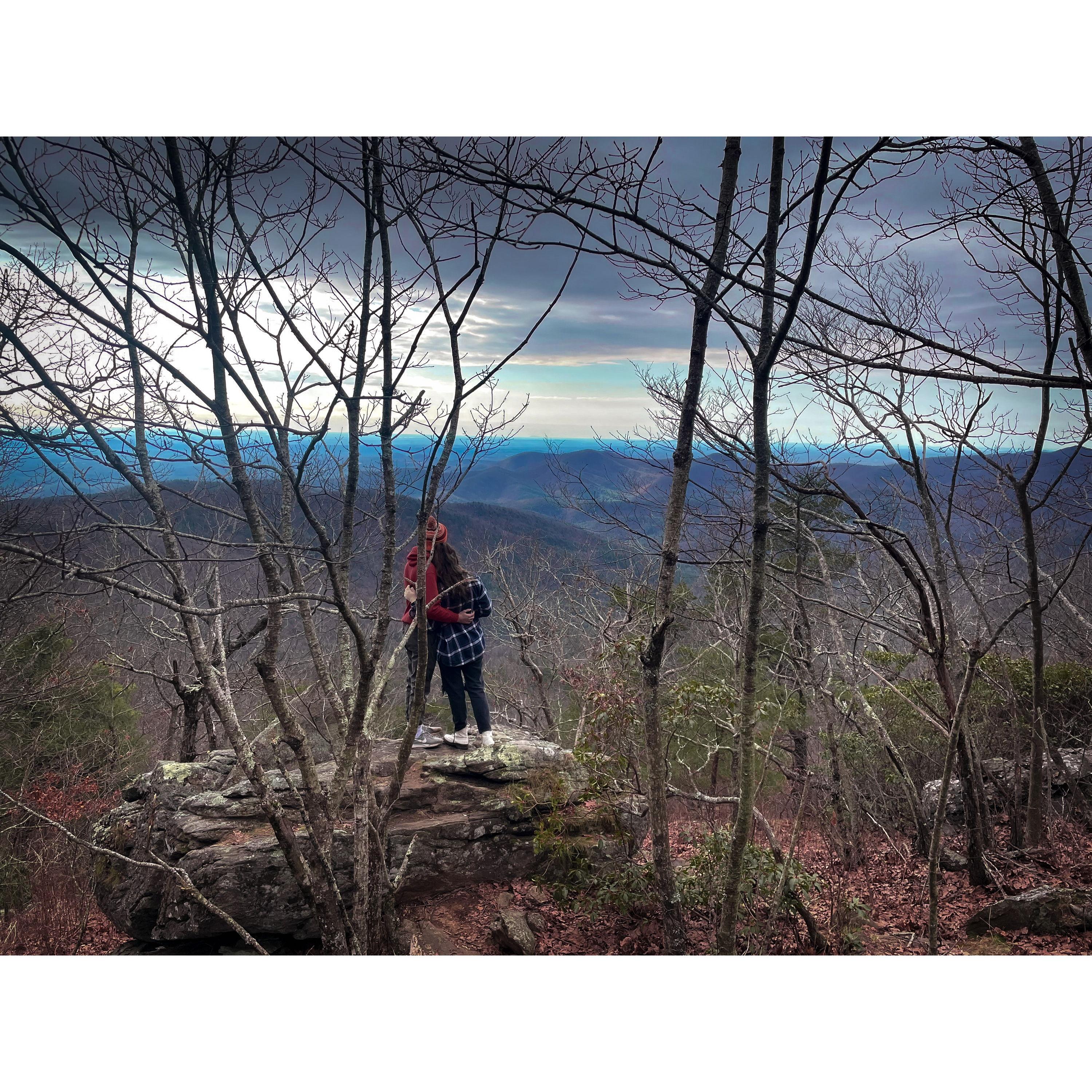 This is when Hannah broke her foot hiking