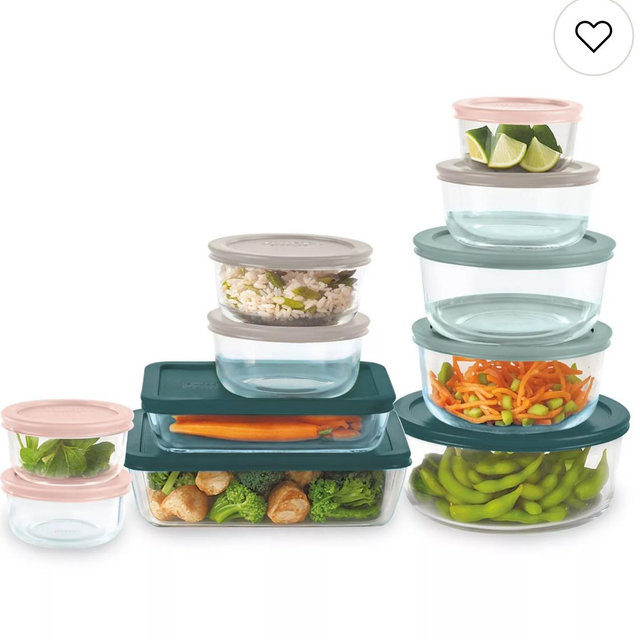 Pyrex 22-pc. Glass Food Storage Set - Clear, 22 PC