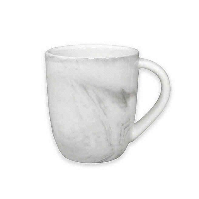 Artisanal Kitchen Supply® Coupe Marbleized Espresso Mugs in Grey (Set of 4)