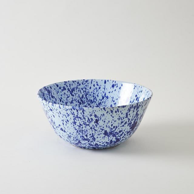 Blue on Blue 14.5 Inch Splatterware Serving Bowl