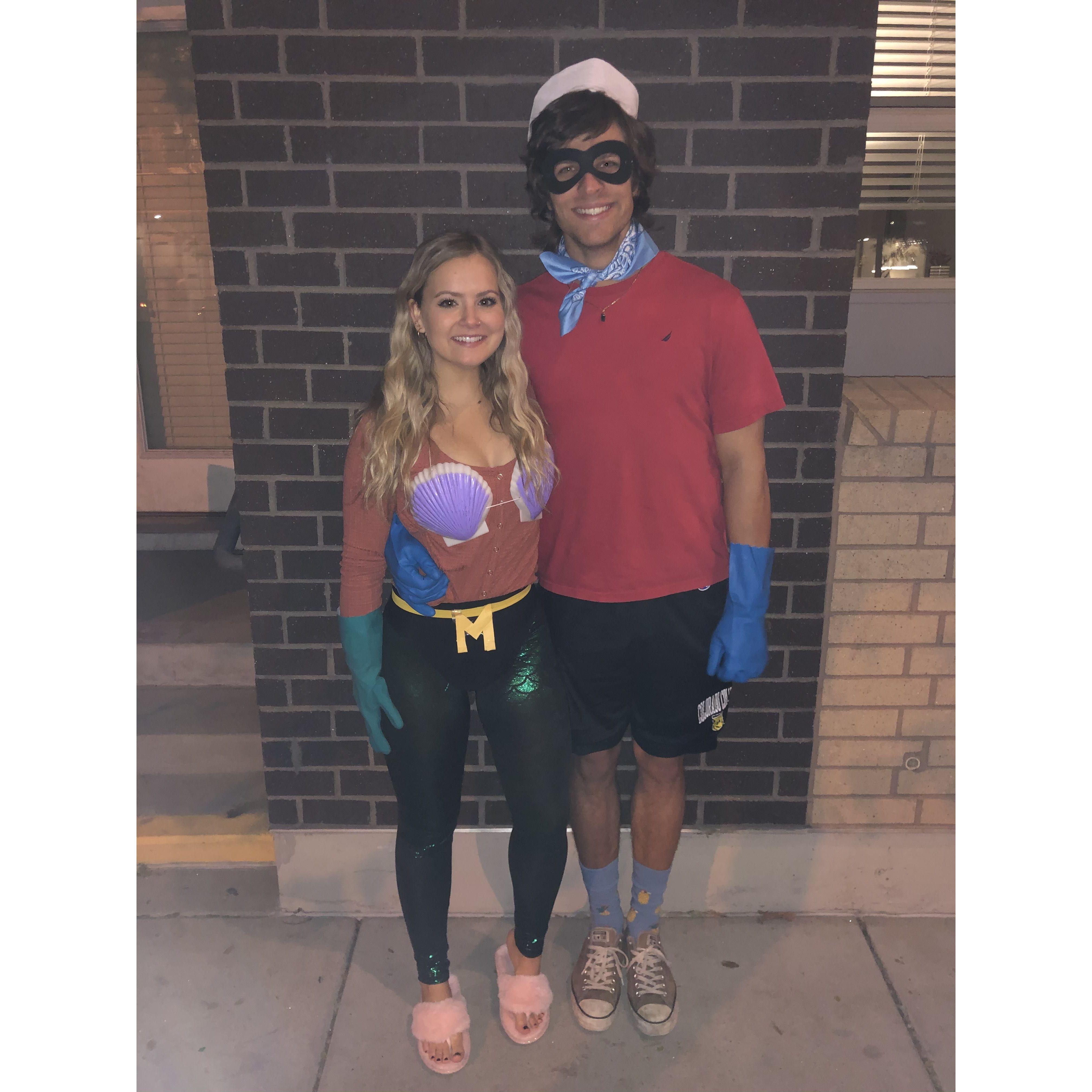 Our first Halloween together - Mermaid Man & Barnacle Boy
