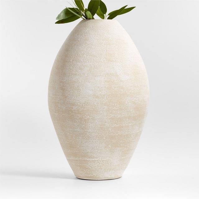 Ophelia Matte White Floor Vase 20"