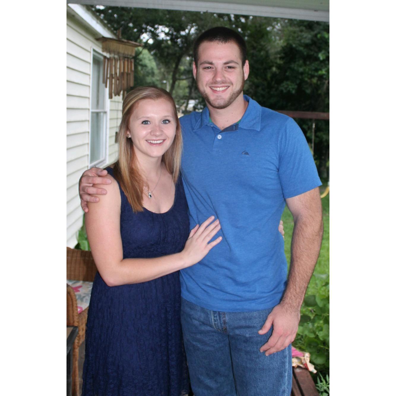 This is the photo we took before we went out for dinner after one month together. ❤️