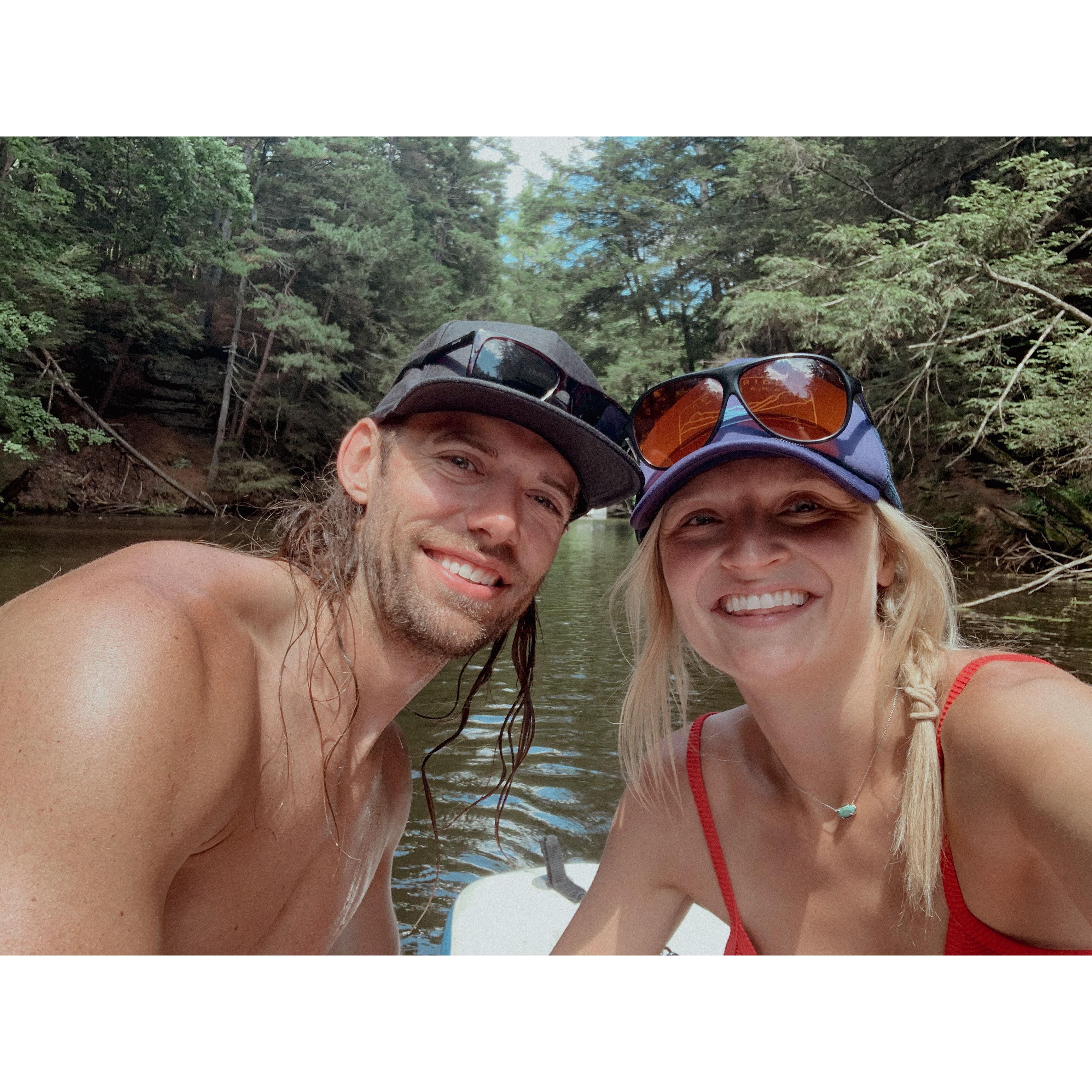 Paddleboarding at the Wisconsin Dells