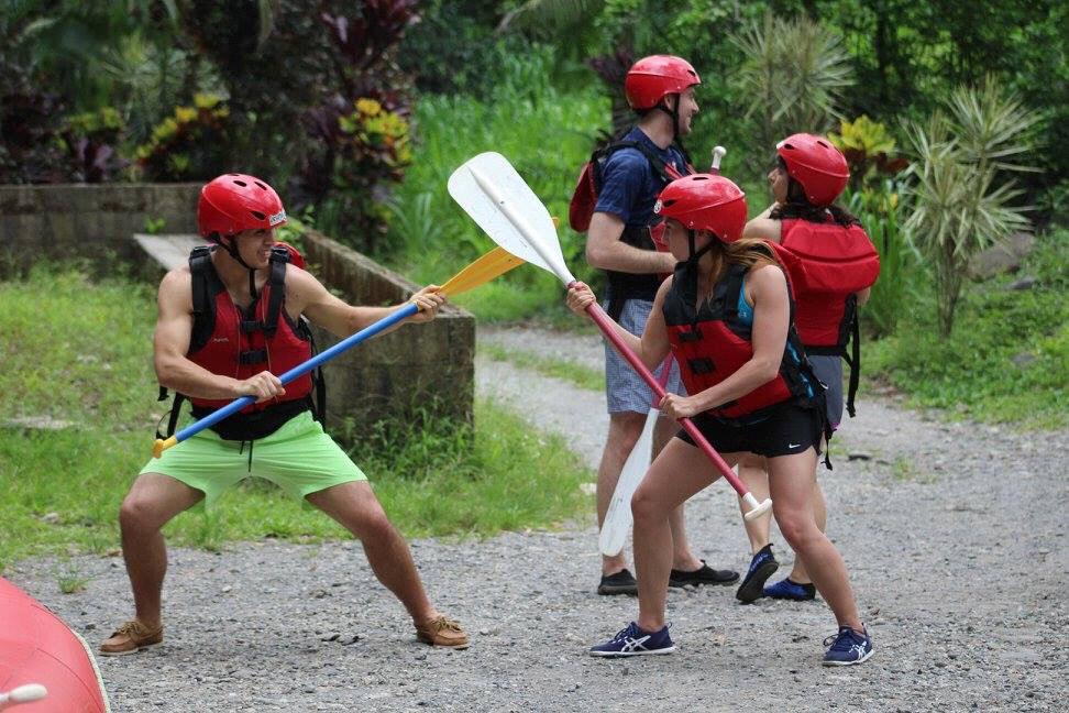 Dueling before hitting the white water for some rafting