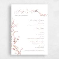 White Wedding Program - Sakura