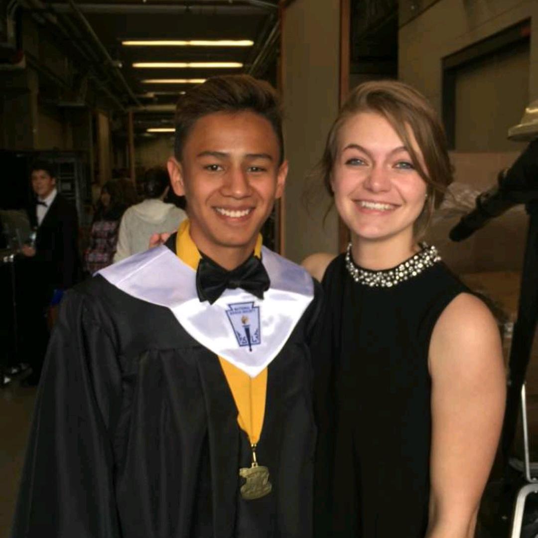 At Saúl’s high school graduation, May 2016