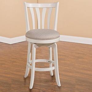 Hillsdale Whitman 30-Inch Swivel Bar Stool in White