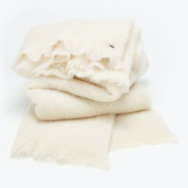 Mohair Throw Ivory