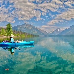 Kayaking on Lake McDonald