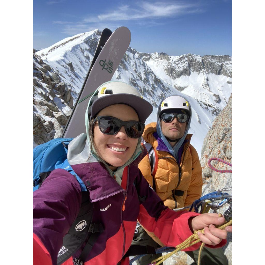 Ski mountaineering on the Pfeifferhorn in Utah.