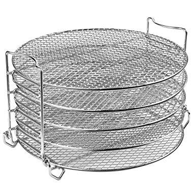Goldlion Dehydrator Rack Stainless Steel Stand Accessories Compatible with Ninja Foodi Pressure Cooker and Air Fryer 6.5 and 8 Quart