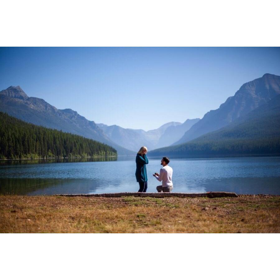 Bowman Lake where Ben proposed!