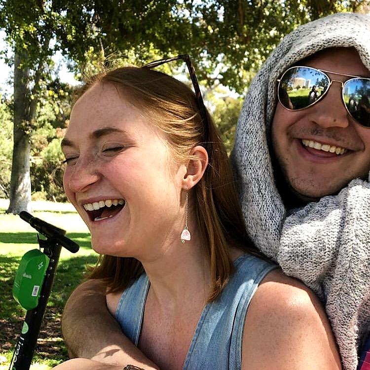Spring Break in San Diego for Meghan's senior year of college (Meghan carrying Madame Zaroni up the mountain)