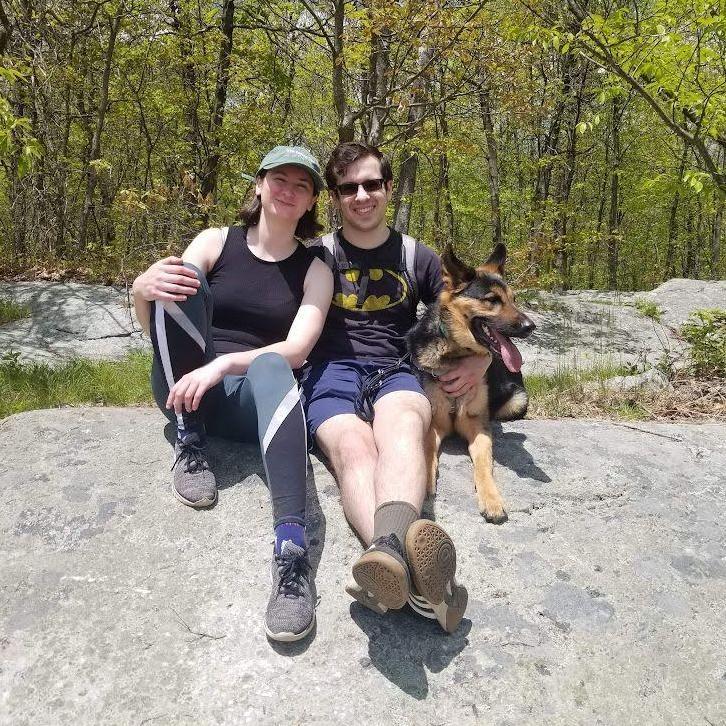 Our buddy Johann is a fantastic hiking dog. Nowadays he carries his own supplies in a doggie backpack.
