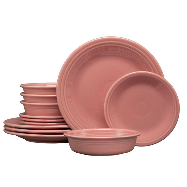 Classic Rim 12-Piece Dinnerware Set, Service for 4