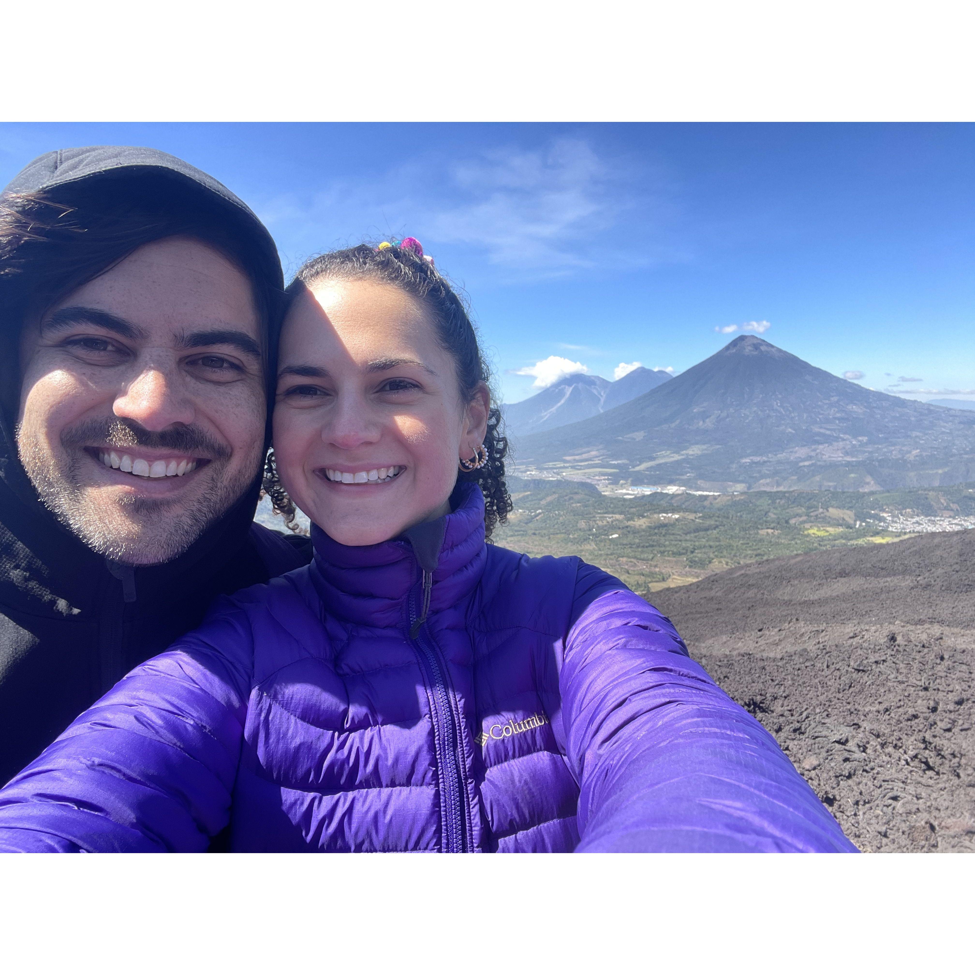 Celebrando 2 años de noviazgo en el Volcan Pacaya, Guatemala.
