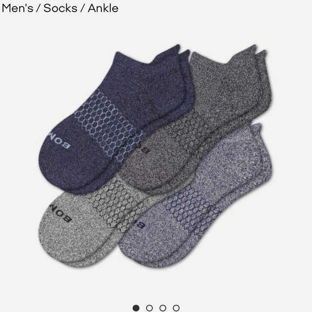Men's Marl Ankle Sock 4-Pack - Large
