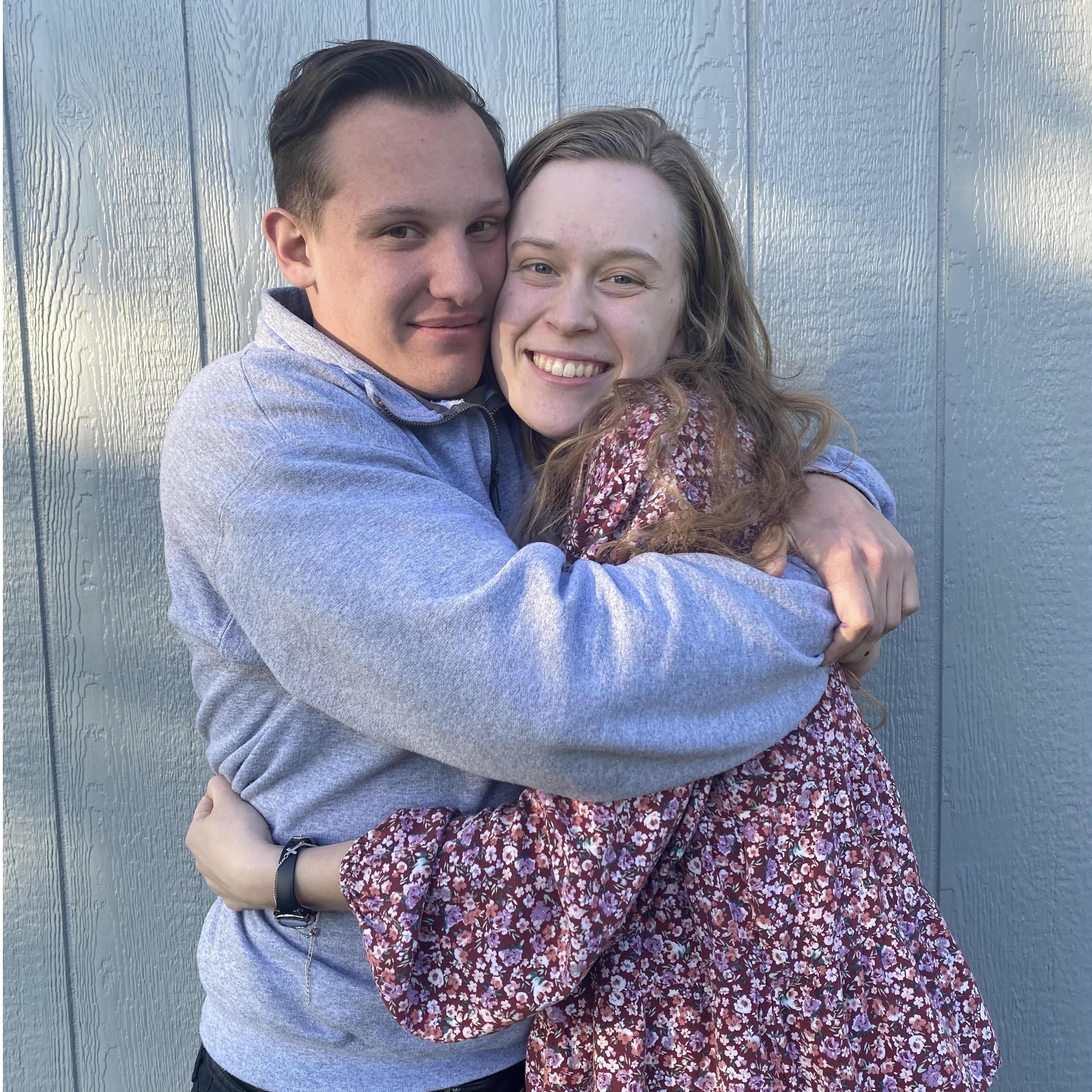 Easter together at the Miller's. We love hugs. 