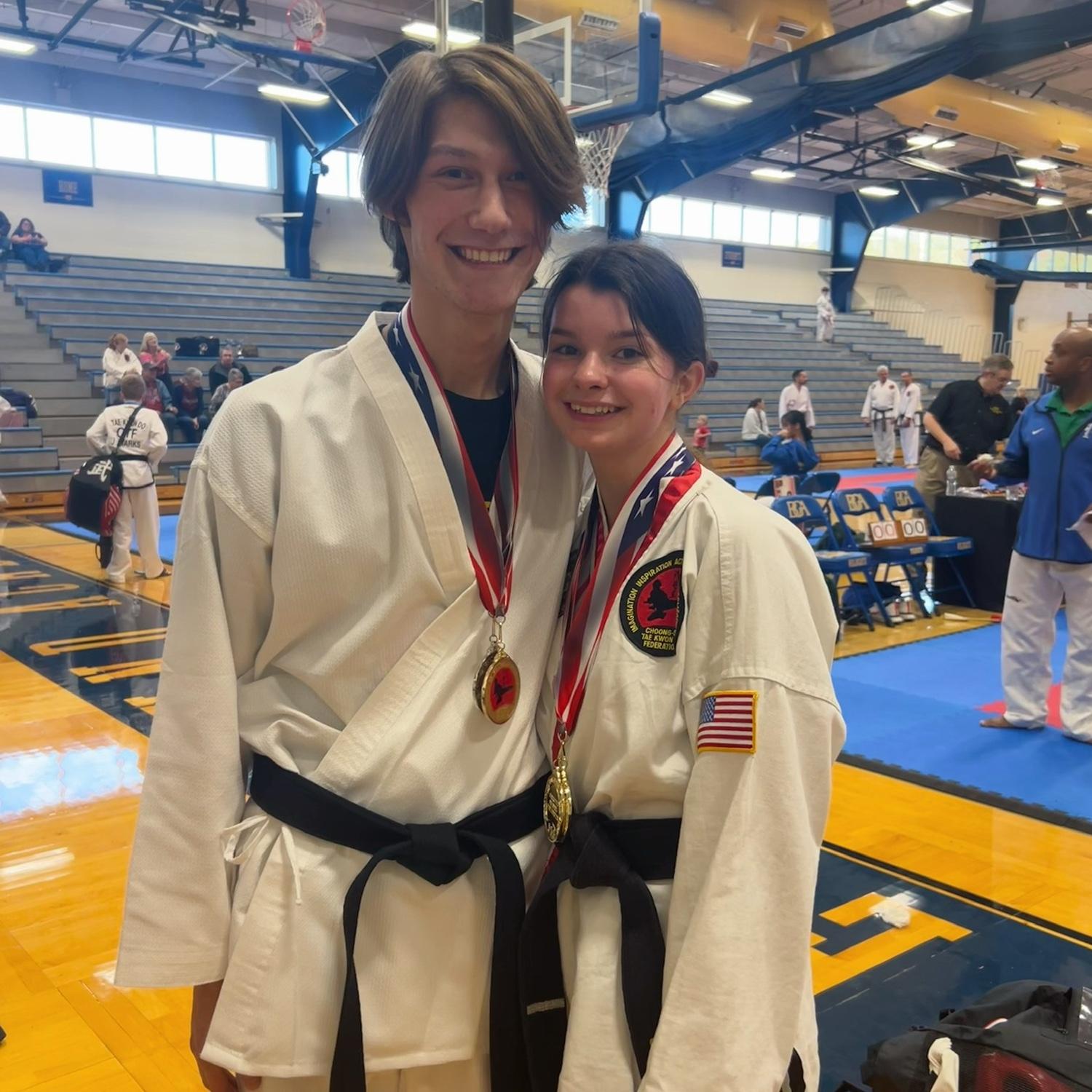 Achieved national championship titles together in their first year of dating.