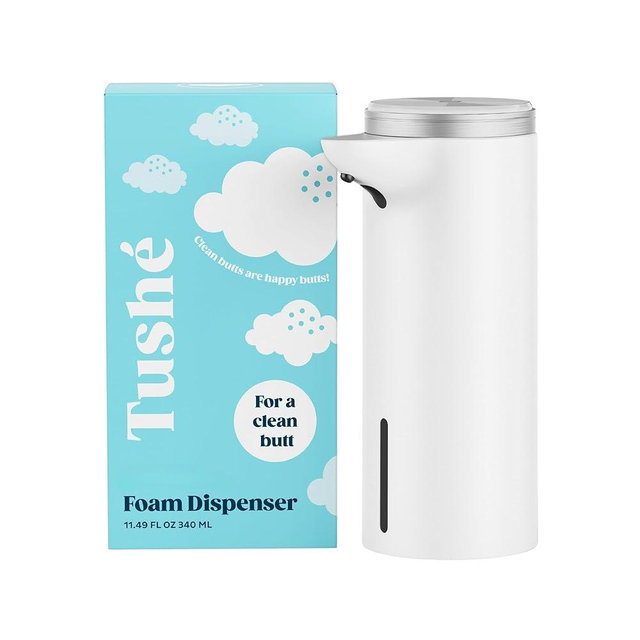 Toilet Paper Foam Dispenser – Touchless, Rechargeable & Waterproof – Flushable Wet Wipe Alternative – Septic Safe – 340ml Capacity – Dispenser Only