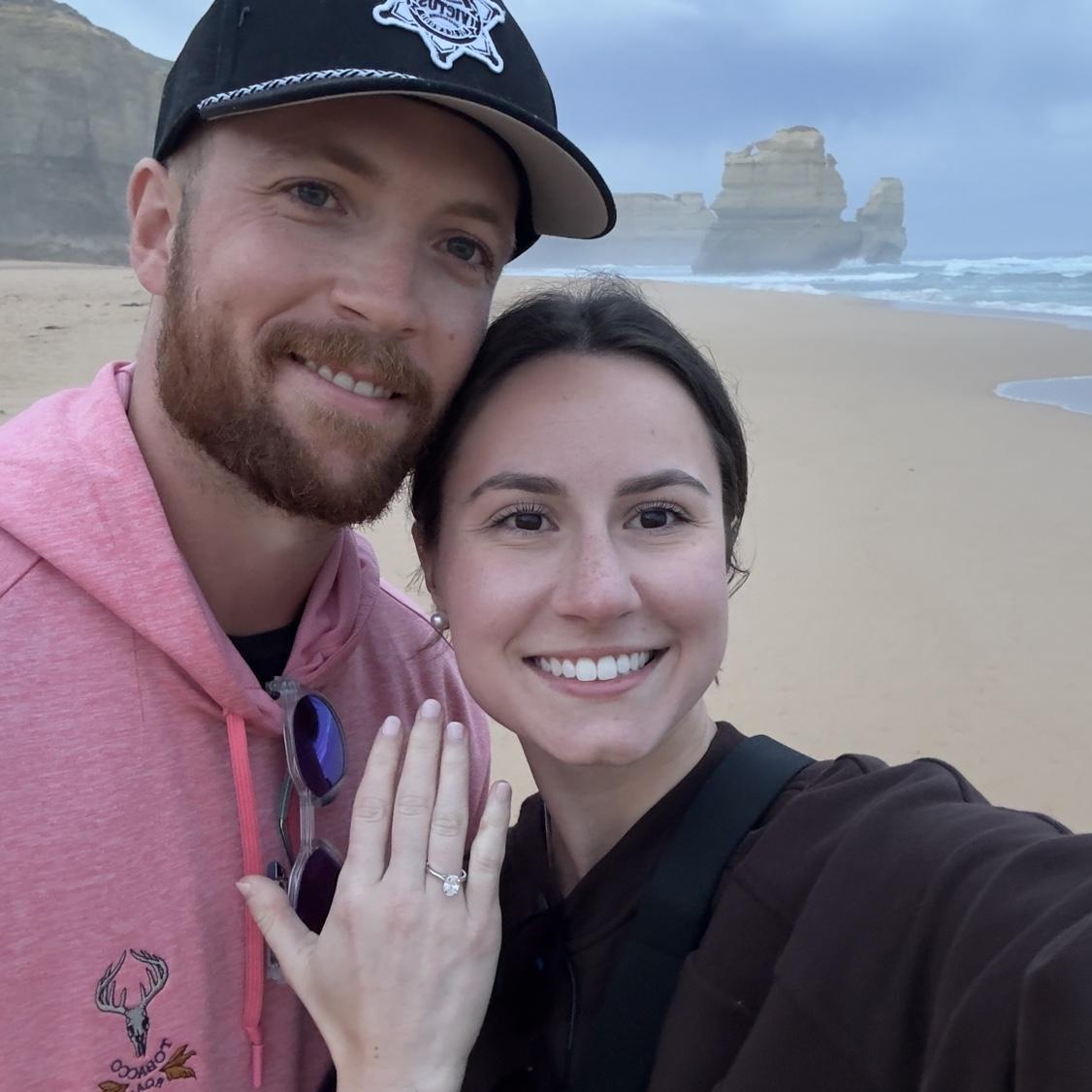 Engaged in Australia on the Great Ocean Road