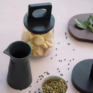 Handle Lid Glass Jar