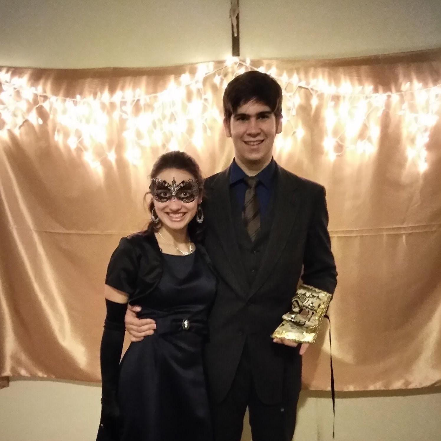 Masquerade Ball. George's mask is from Venice - February 25, 2017