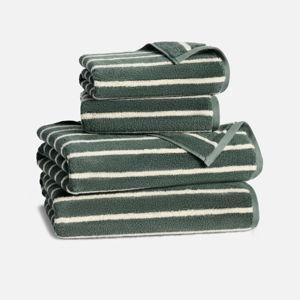 Super-Plush Turkish Cotton Bath Sheet Bundle - Striped Botanic Green